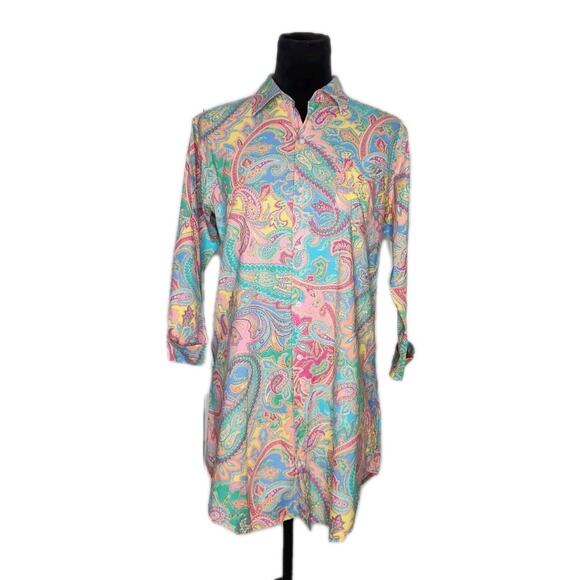 Lauren Ralph Lauren Tops - Ralph Lauren Garden Party Cotton Paisley Shirt Multicolor Button Up Shirt S